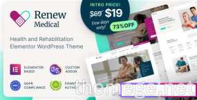 Renew Medical破解版下载（v1.0.1）物理治疗和康复诊所WordPress主题