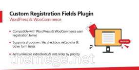 WooCommerce Custom Registration Fields(v1.1.4)自定义注册字段