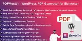 PDFMentor Pro(v3.1.0)集成PDF生成器Elementor组件