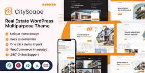 CityScape(v1.0.3)房地产建筑和室内设计网站WordPress主题
