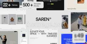 Saren破解版(v1.6.5)包装袋设计&单产品销售WordPress主题