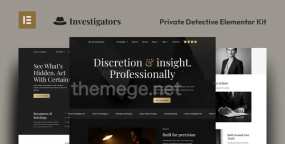 Investigators私家侦探网站Elementor模板包