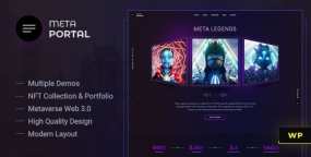 MetaPortal(v9.0)NFT投资组合和落地页WordPress主题