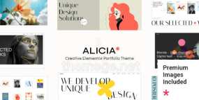 Alicia(v1.1)平面插画设计&宣传册设计网WordPress主题