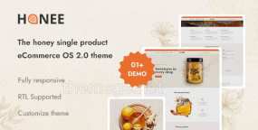 Honee(v1.0.1)蜂蜜专卖店和健康食品跨境电商Shopify主题