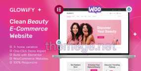 Glowify(v1.0)女性化妆品护肤品跨境电商WordPress主题