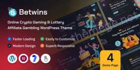 Betwins v1.0.1|加密货币游戏和彩票抽奖网WordPress主题