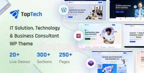 TopTech科技IT解决方案WordPress主题V1.0.1：IT服务公司|软件外包|SaaS官网模板