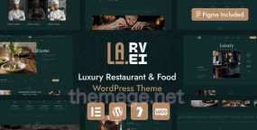Larevi高端餐厅WordPress主题V1.0.1｜奢华餐饮网站模板｜响应式预订系统