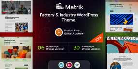 Matrik汉化版V1.0.1_工业制造WordPress主题_工程建设网站模板