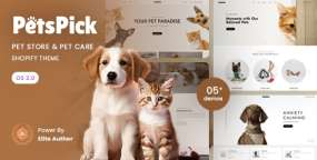 PetsPick宠物店Shopify主题V1.0.1_宠物用品电商网站模板