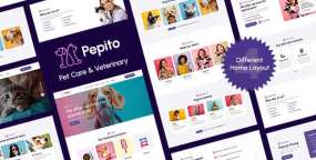 Pepito宠物医院WordPress主题_宠物用品电商模板