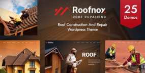 Roofnox屋面工程WordPress主题 | 屋顶维修公司网站模板