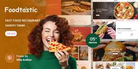 Foodtastic快餐外卖Shopify主题_汉堡/披萨电商模板