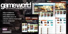 GameWorld 3.0.0 电子游戏和周边产品销售WooCommerce主题