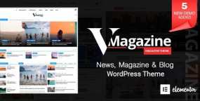 WordPress主题Vmagazine博客自媒体或新闻杂志网站模板