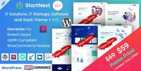 StartNext(v5.5)初创企业和IT软件公司网站WordPress主题