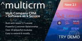 multicrm基于Laravel5.7的高级模块化CRM PHP脚本 更新至v2.1