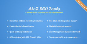 AtoZ搜索引擎优化SEO工具PHP脚本 更新至3.1 Nulled
