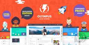 Olympus基于BootStrap4的社交网站HTML模板