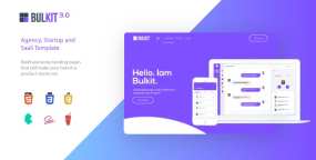 Bulkit软件公司初创公司IT企业官网着陆页HTML模板 更新至v2.4.0