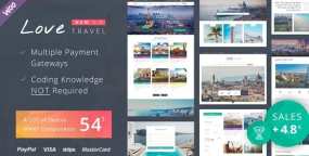 Love Travel创意旅行社网站WordPress主题V5.6