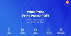 WordPress Print Posts & Pages破解版(v1.5.12) 将文章页面导出为PDF&Word文档