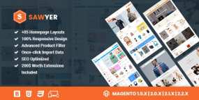 Sawyer创意多用途外贸商店Magento主题 v3.0.0