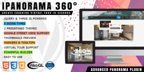 iPanorama 360°汉化版(v1.9.1)VR场景全景图展示WordPress插件