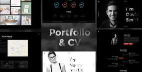 CV Portfolio|创意设计作品组合HTML模板 更新至v1.0.5