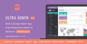 Ultra -多用途管理UI管理面板主题HTML模板 v6.1
