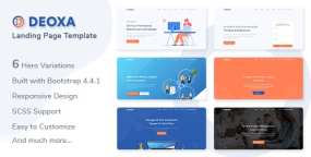 Deoxa – 多用途Bootstrap 4着陆页HTML5模板 v1.0