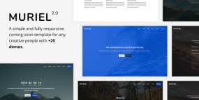 Muriel – 响应式网站改版即将到来Coming Soon页面模板 更新至v2.0