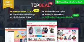 PrestaShop主题TopDeal 2.8.3 多功能响应式电子商务PrestaShop 1.6和1.7主题