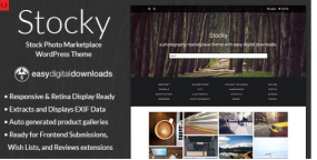 【Stocky  v2.0】摄影作品销售市场WordPress主题