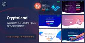 [v.2.1.5]Cryptoland – 加密货币ICO比特币落地页/着陆页WordPress企业官网主题