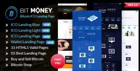 Bit Money v1.0-比特币加密货币ICO落地页HTML5模板