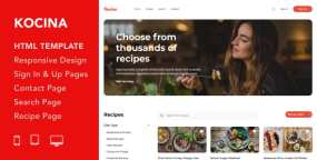 Kocina v1.0-烹饪食谱HTML5响应模板