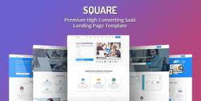 Square v1.0-高级高转换率SaaS落地页HTML5模板