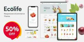 Ecolife 1.0 有机食品和化妆品销售平台Opencart主题