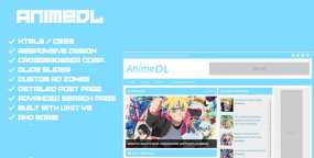 在线动漫分享/动漫下载HTML5模板AnimeDL 1.0