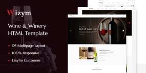 Wizym v1.0-葡萄酒和酿酒厂HTML5模板
