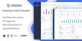 Crovex v1.0-管理面板和仪表板HTML5模板