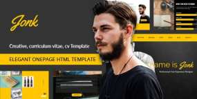Jonk v1.0-自适应个人CV简历作品集HTML5模板