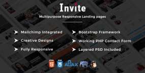 INVITE v1.0-多用途响应登陆页/落地页HTML5模板