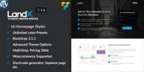LandX(v3.1.1)多行业业务推广落地页网站模板WordPress主题