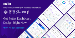 Azia v1.0-响应式Bootstrap 4管理面板&仪表板HTML5模板