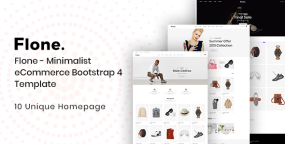 Flone极简主义Bootstrap 4电子商务HTML5网站模板1.0