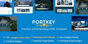 PortKey v1.0 – 创意旅行和旅游预订网站HTML5模板