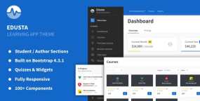 Edusta v1.1.0-学习应用和教育管理HTML5模板